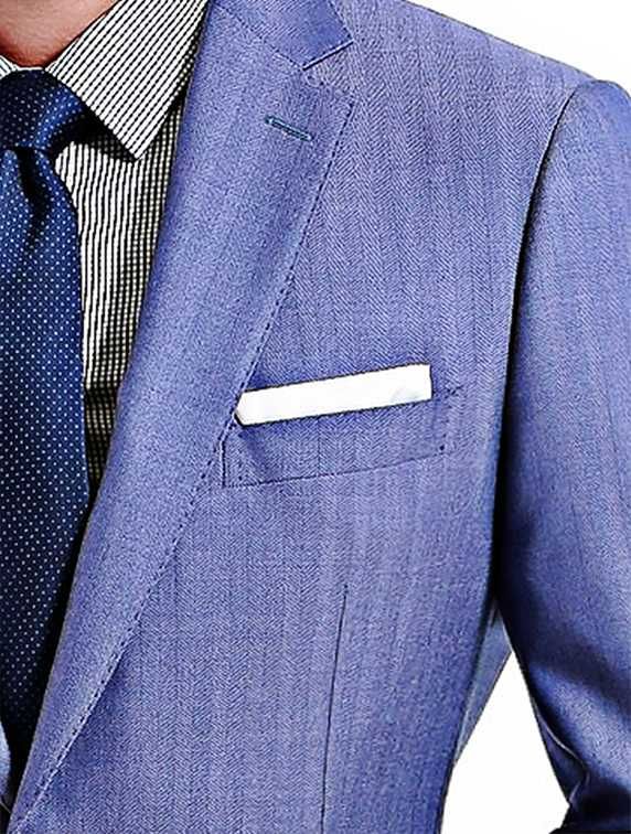 青紫色暗条纹西服上衣